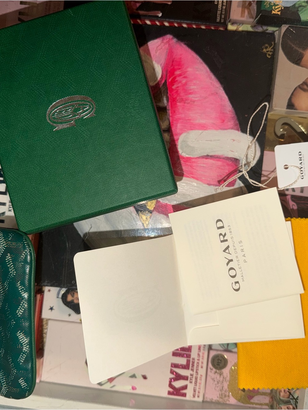 Goyard Green Leather Key Pouch